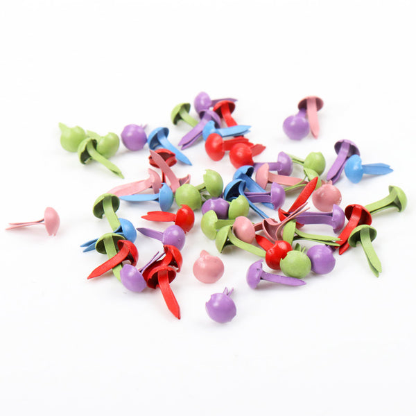 100pcs Mixed Multicolor Round Metal Studs
